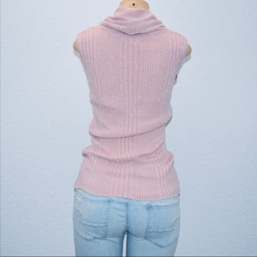 Joseph A. Pink Shimmer L Sleeveless Knit Top - Picture 3 of 5